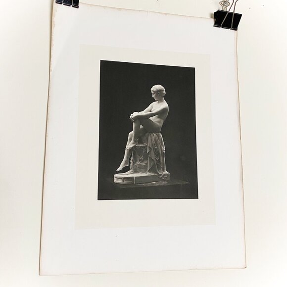 Antique 1882 Rare Chloe by Vasselot Intaglio Photogravure Print of Sculpture - Picture 7 of 10